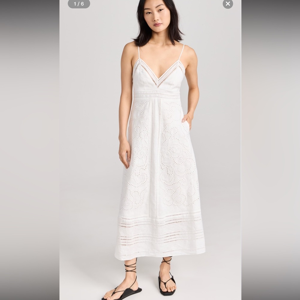 Magaschoni elegant White Lace Dress IDENTICAL TO ALC - Picture 2 of 15